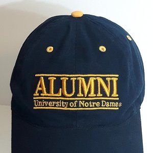 Notre Dame Fighting Irish Navy Cap 90's Strapback Leprechaun The Game Split Bar